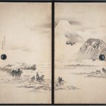富岳図・山水図襖の写真